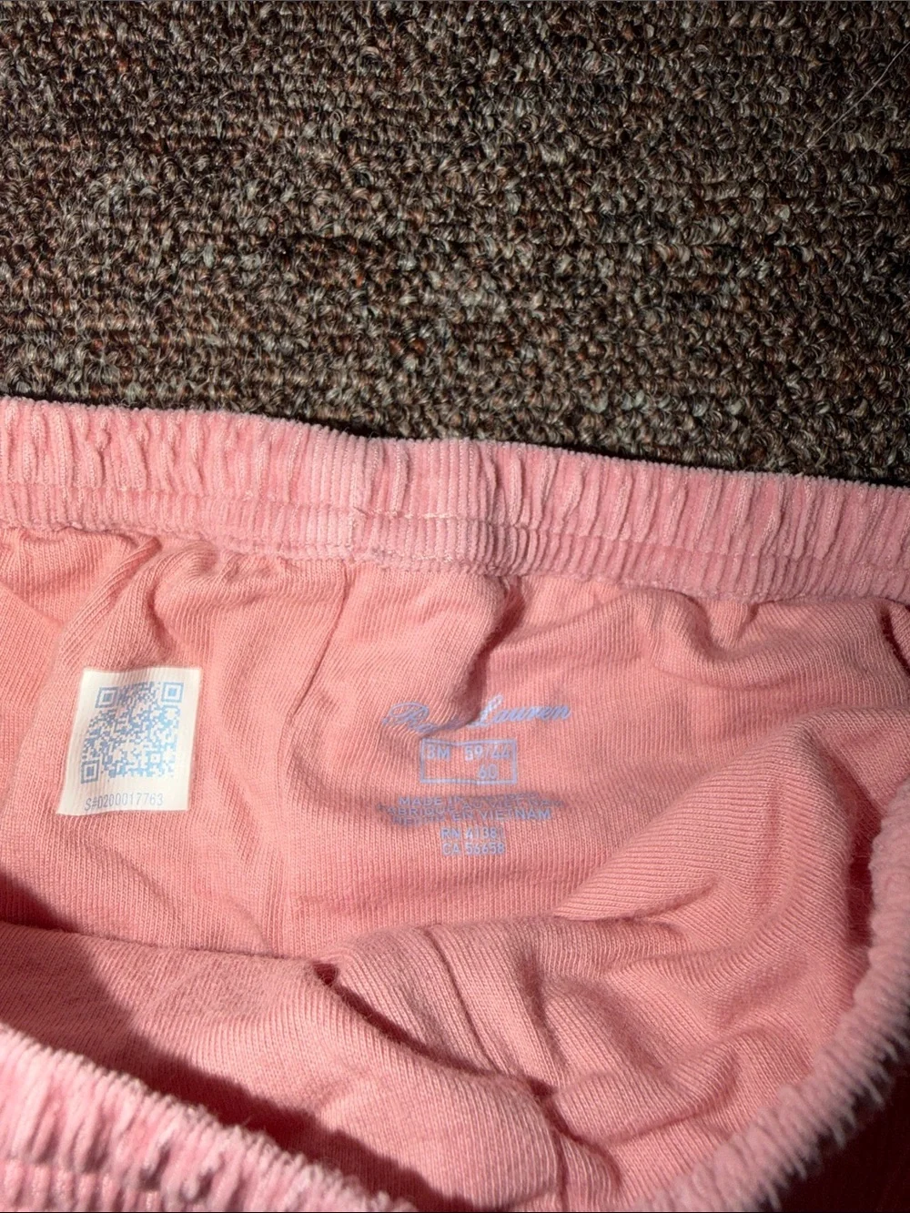 Ralph Lauren baby Pink Corduroy Kids Pants with Elastic Waist size 3m